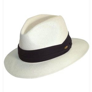 Scala Toyo Panama/Safari Hat, Natural (Off-White), Men’s, Large/X-Large (NWT).